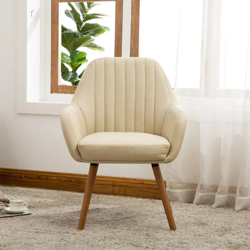 Fauteuil d'appoint contemporain en tissu avec coussin profondément capitonné