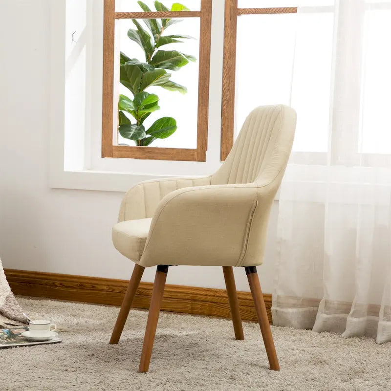 Fauteuil d'appoint contemporain en tissu avec coussin profondément capitonné