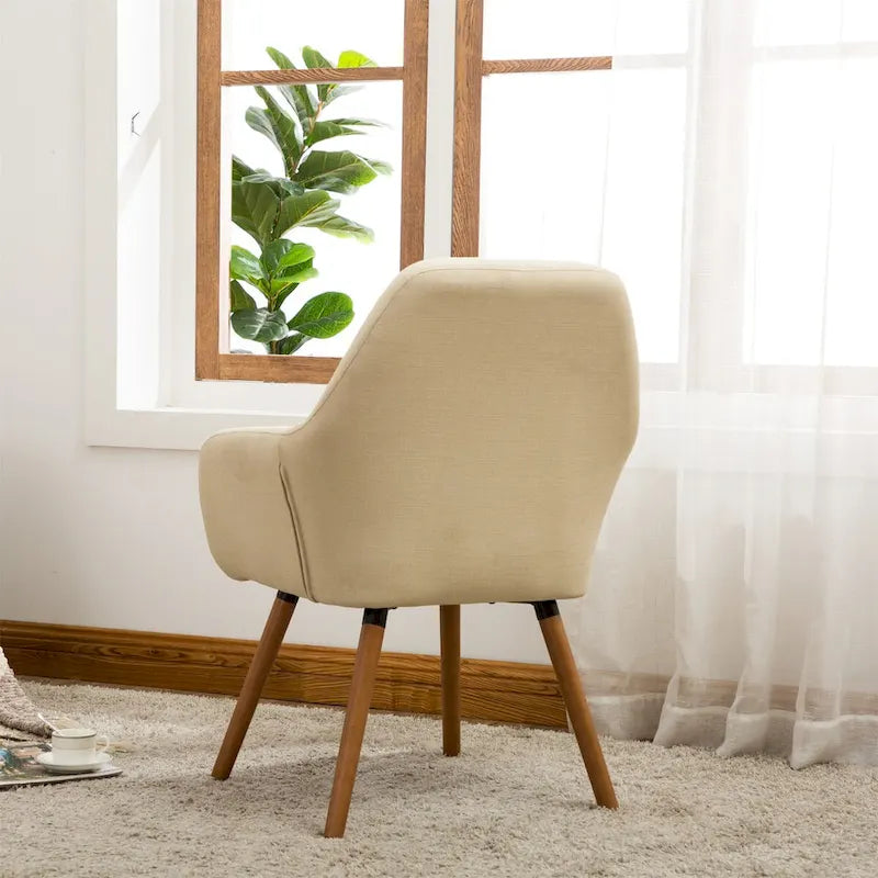 Fauteuil d'appoint contemporain en tissu avec coussin profondément capitonné