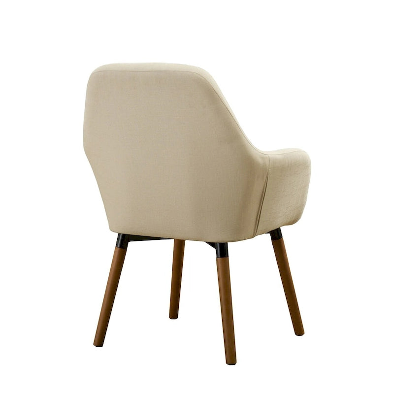 Contemporary Fabric Accent Chair with Deep Tufted Cushion