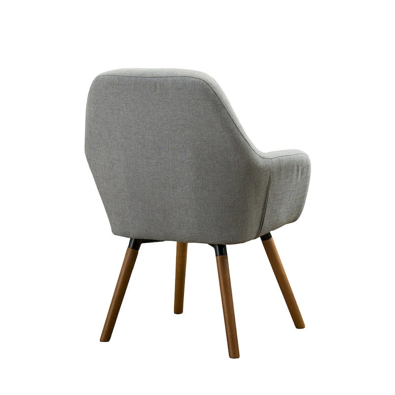 Contemporary Fabric Accent Chair with Deep Tufted Cushion