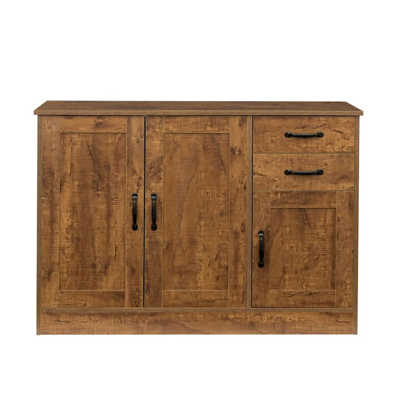 Credenza moderna in legno con 3 ante e 2 cassetti