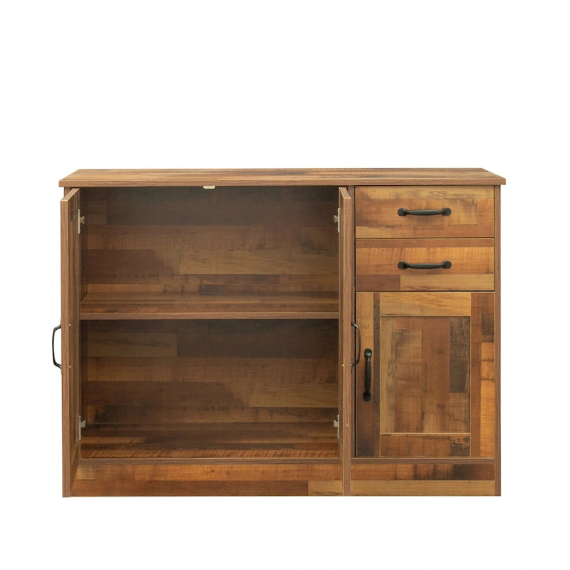 Modern Wood Sideboard Buffet Cabinet with 3 Doors & 2 Drawers