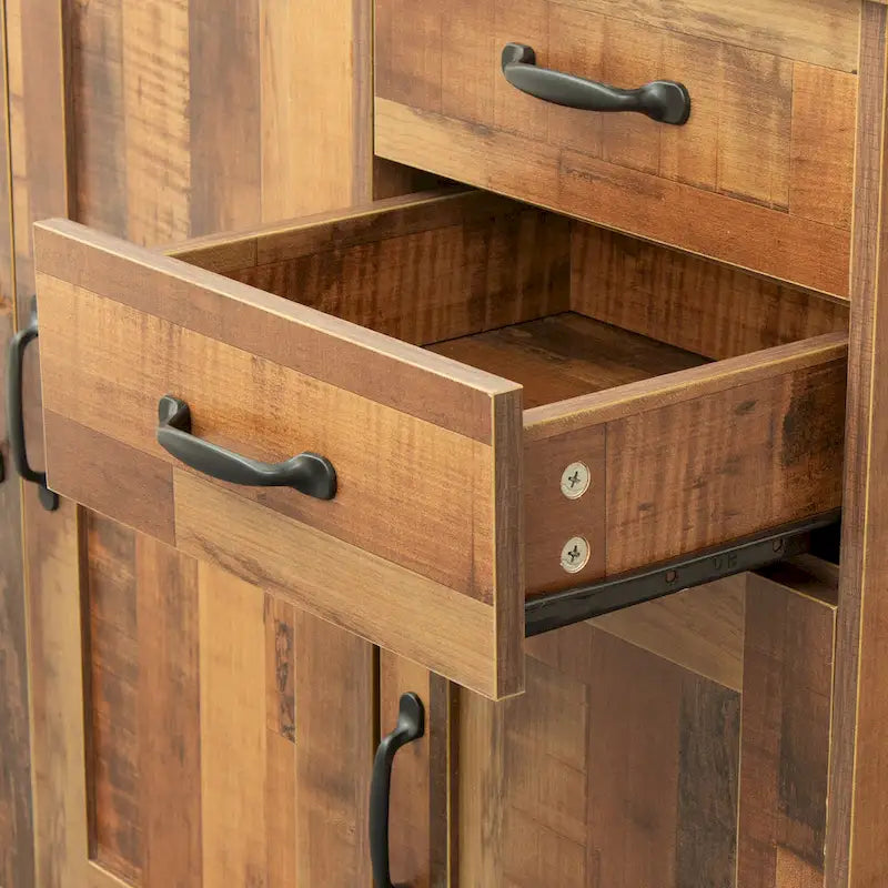 Modern Wood Sideboard Buffet Cabinet with 3 Doors & 2 Drawers