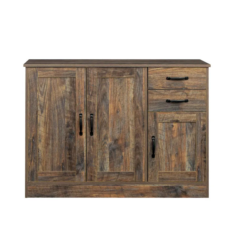 Modern Wood Sideboard Buffet Cabinet with 3 Doors & 2 Drawers