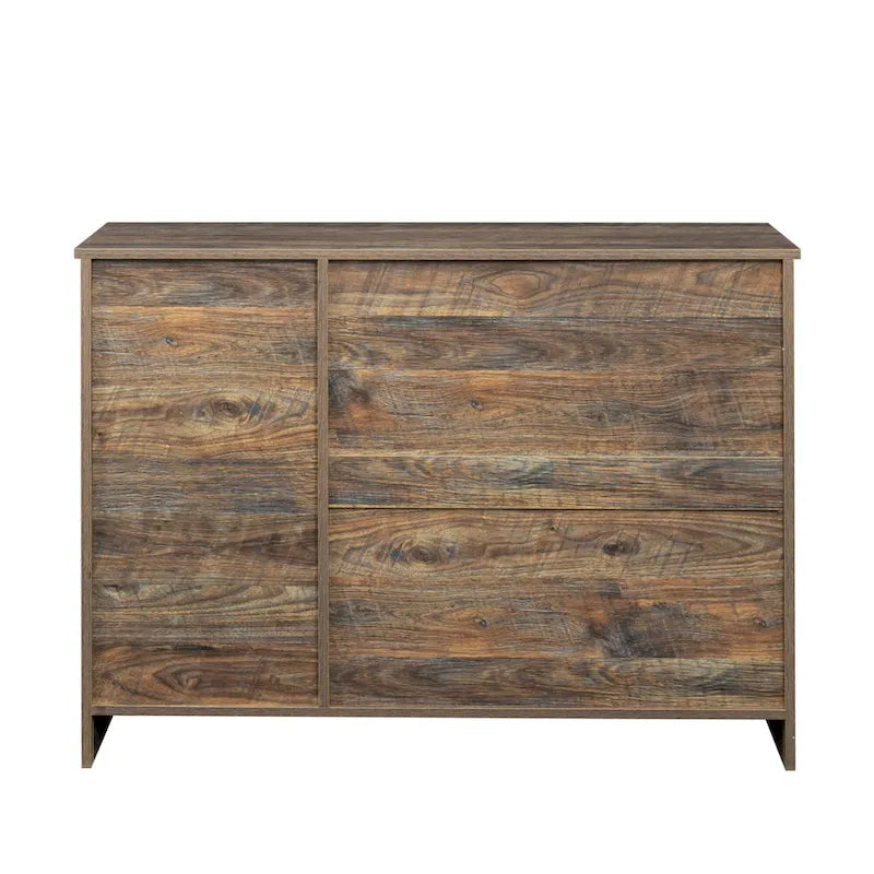 Modern Wood Sideboard Buffet Cabinet with 3 Doors & 2 Drawers