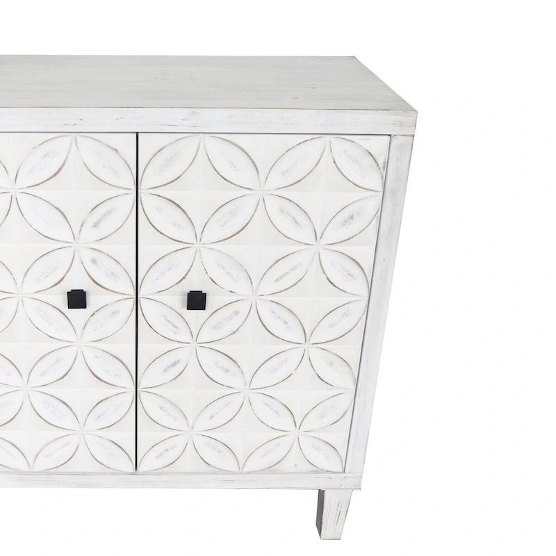 Aparador buffet de madera con 4 puertas y estantes ajustables