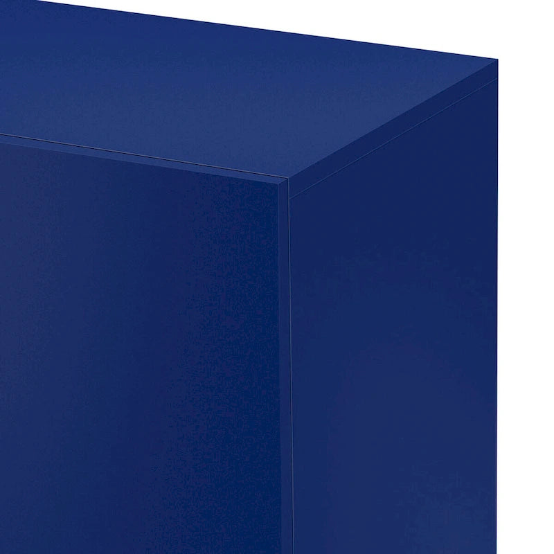 Modern Glossy 4-Door Storage Cabinet with Adjustable Shelves