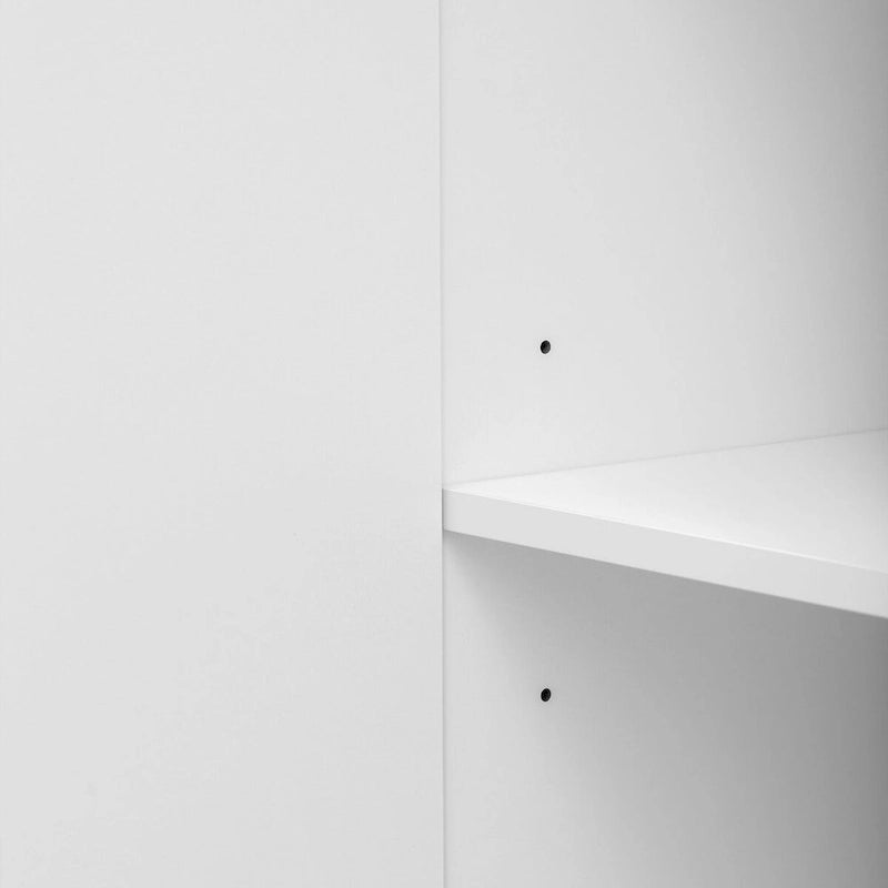 Modern Glossy 4-Door Storage Cabinet with Adjustable Shelves