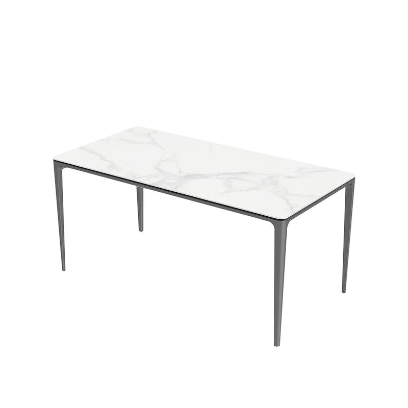 Mesa de comedor rectangular de piedra sinterizada